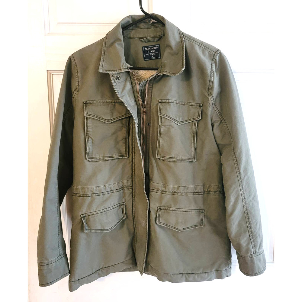 Abercrombie & Fitch Sherpa Lined Utility Jacket - Medium